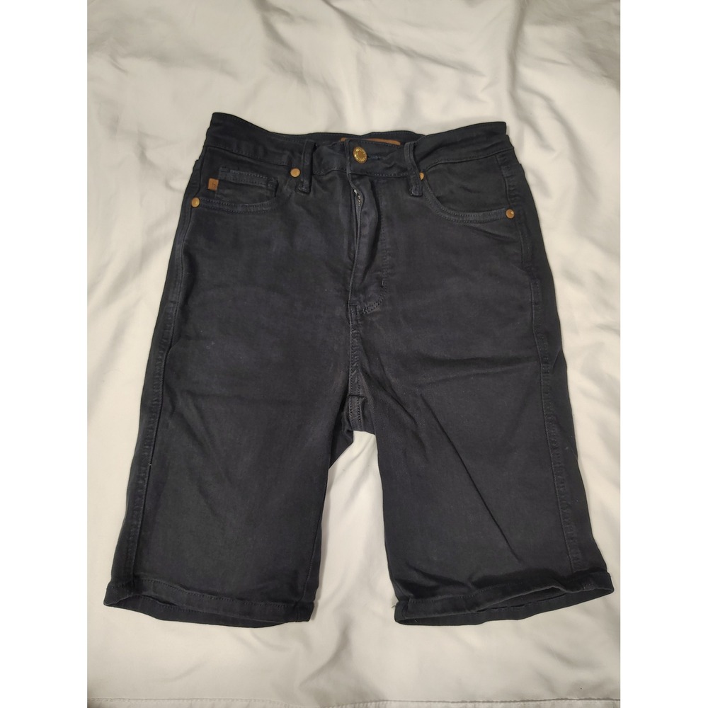 Judy‎ Blue Black Garment Dyed Denim Bermuda Shorts JB150270 C-CO Medium